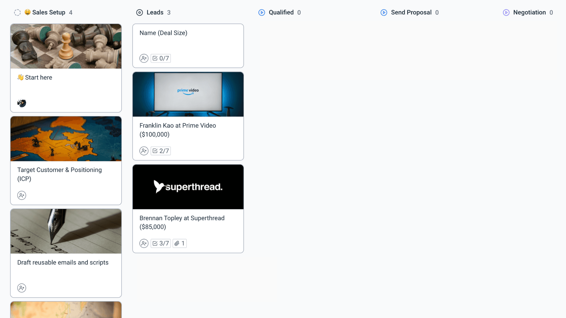 Sales Template Workflow